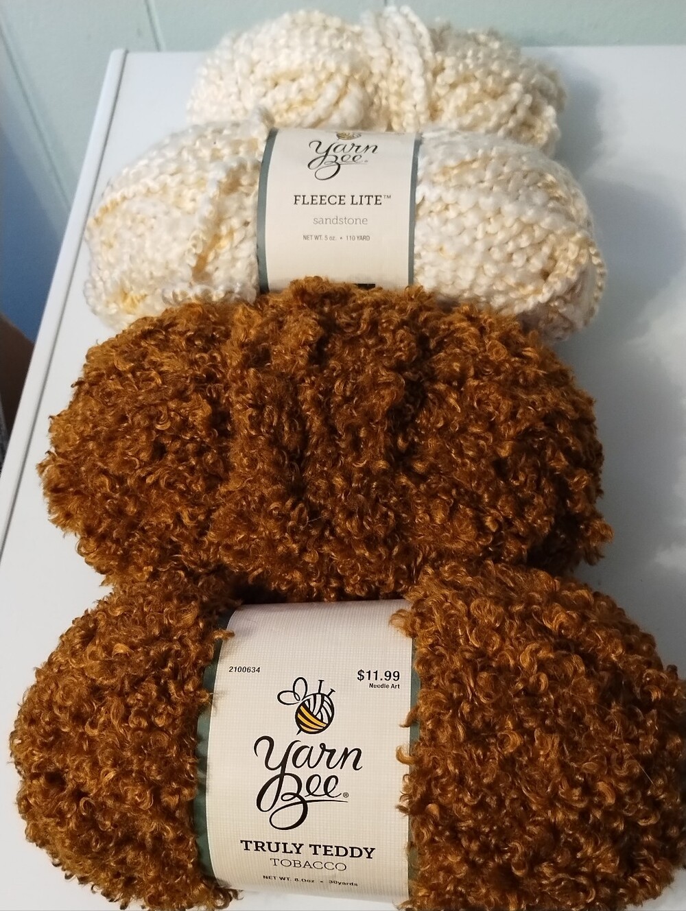Yarn Bee Truly Teddy & Fleece Lite Yarn Bundle - Sandstone + Tobacco